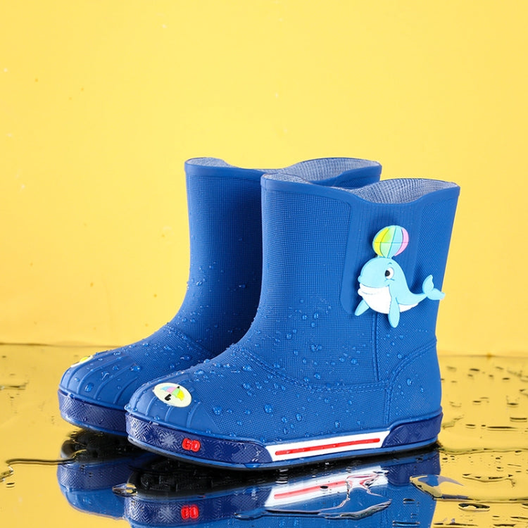 Children Non-Slip Plus Velvet Warm Cartoon Short Rain Boots, Inner Length 17cm Without Cotton Cover, Inner Length 18cm Without Cotton Cover, Inner Length 19cm Without Cotton Cover, Inner Length 20cm Without Cotton Cover