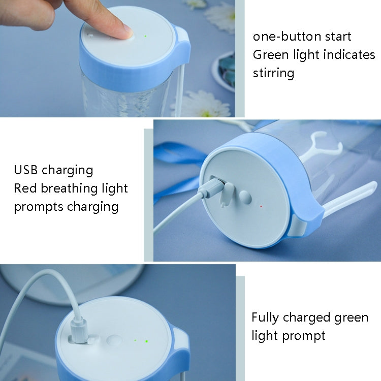 VE-V8 USB Charging Automatic Stirring Cup Full Seal Leak-Proof Electric Shake Cup, 450ml