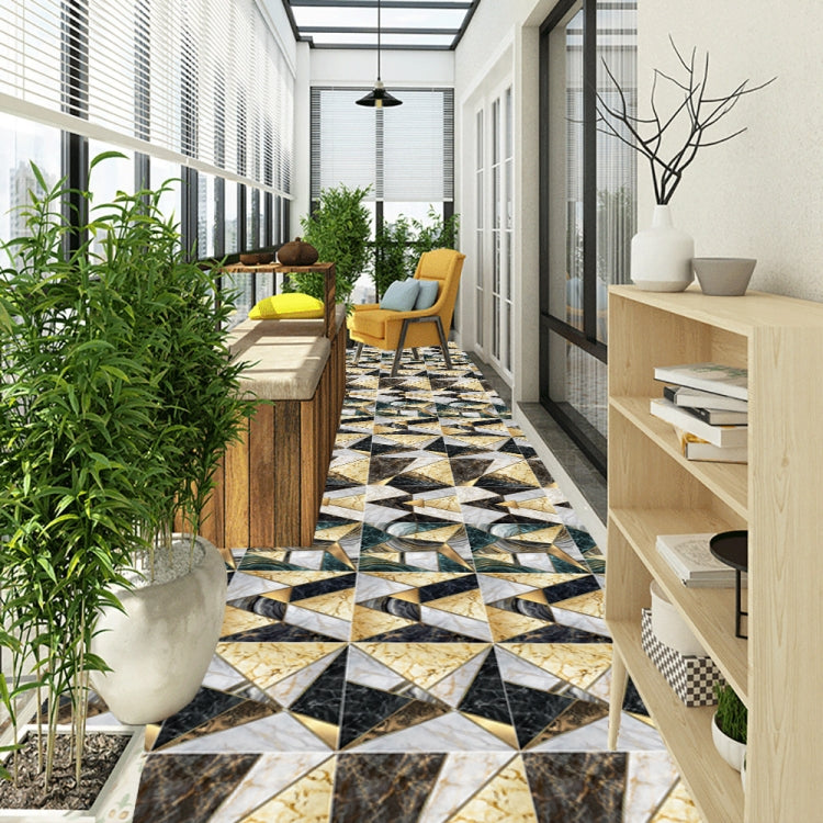 PVC Crystal Covered Film Geometric Pattern Tile Wall Sticker, 20 PCS 10cm