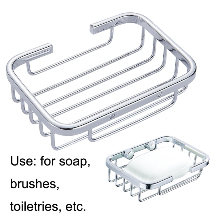 Stainless Steel Wall-Mounted Bathroom Soap Storage Rack, Square