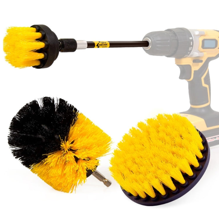 4 in 1 Floor Wall Window Glass Cleaning Descaling Electric Drill Brush Head Set, Random Color Delivery