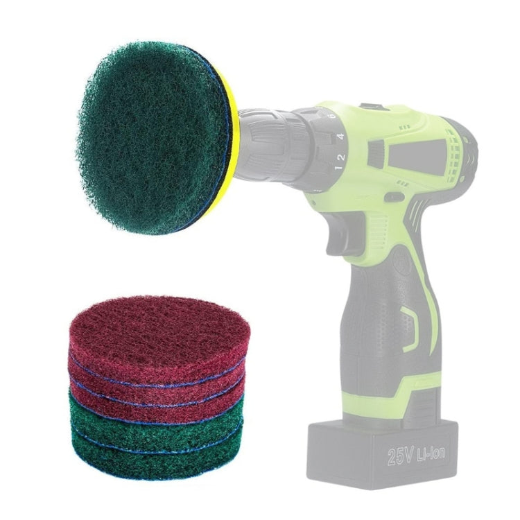 11 in 1 4 inch Sticky Disc Scouring Pad Floor Wall Window Glass Cleaning Descaling Electric Drill Brush Head Set