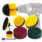 12 in 1 Floor Wall Window Glass Cleaning Descaling Electric Drill Brush Head Set, Random Color Delivery