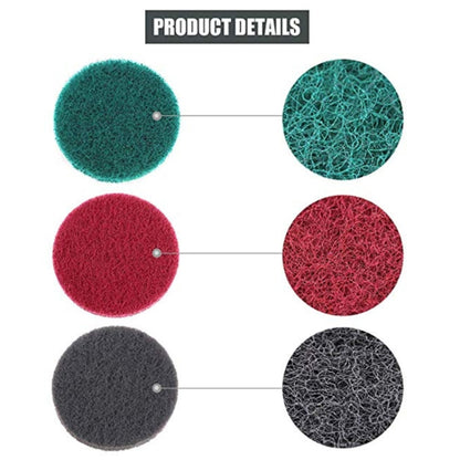 13 in 1 4 inch Sponge Scouring Pad Floor Wall Window Glass Cleaning Descaling Electric Drill Brush Head Set