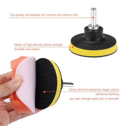 14 in 1 4 inch Sponge Scouring Pad Floor Wall Window Glass Cleaning Descaling Electric Drill Brush Head Set, Random Color Delivery