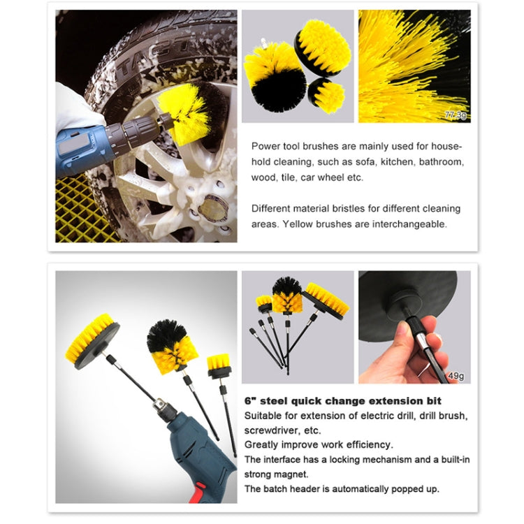 37 in 1 Floor Wall Window Glass Cleaning Descaling Electric Drill Brush Head Set