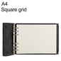 A4 Faux Leather Loose-leaf Grid Notebook, Checkered Core, Blank Inner Core, Cornell Horizontal Wire Inner Core, Cornell Checkered Core