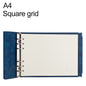 A4 Faux Leather Loose-leaf Grid Notebook, Checkered Core, Blank Inner Core, Cornell Horizontal Wire Inner Core, Cornell Checkered Core
