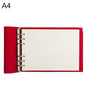 A4 Faux Leather Loose-leaf Grid Notebook, Checkered Core, Blank Inner Core, Cornell Horizontal Wire Inner Core, Cornell Checkered Core