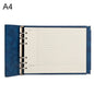 A4 Faux Leather Loose-leaf Grid Notebook, Checkered Core, Blank Inner Core, Cornell Horizontal Wire Inner Core, Cornell Checkered Core