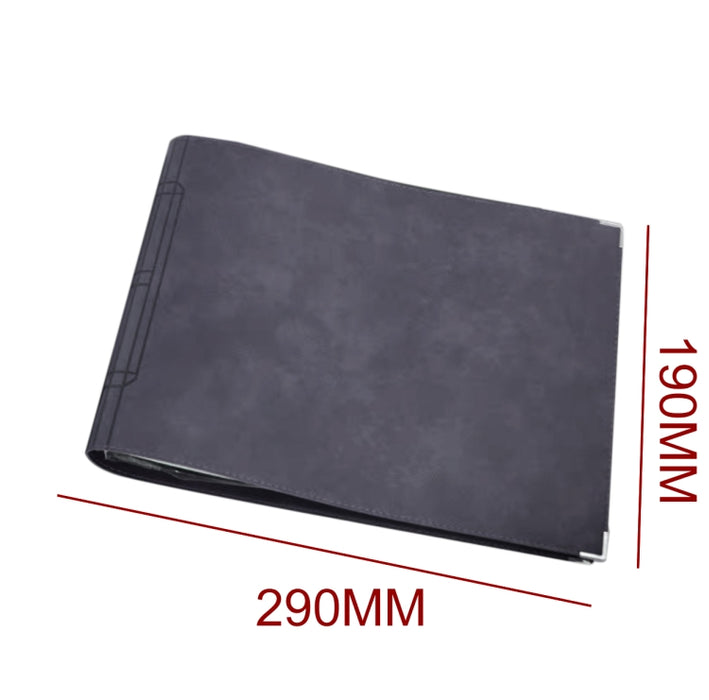 B5 Faux Leather Loose-leaf Grid Notebook