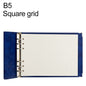 B5 Faux Leather Loose-leaf Grid Notebook, Checkered Core, Blank Inner Core, Cornell Horizontal Wire Inner Core, Cornell Checkered Core