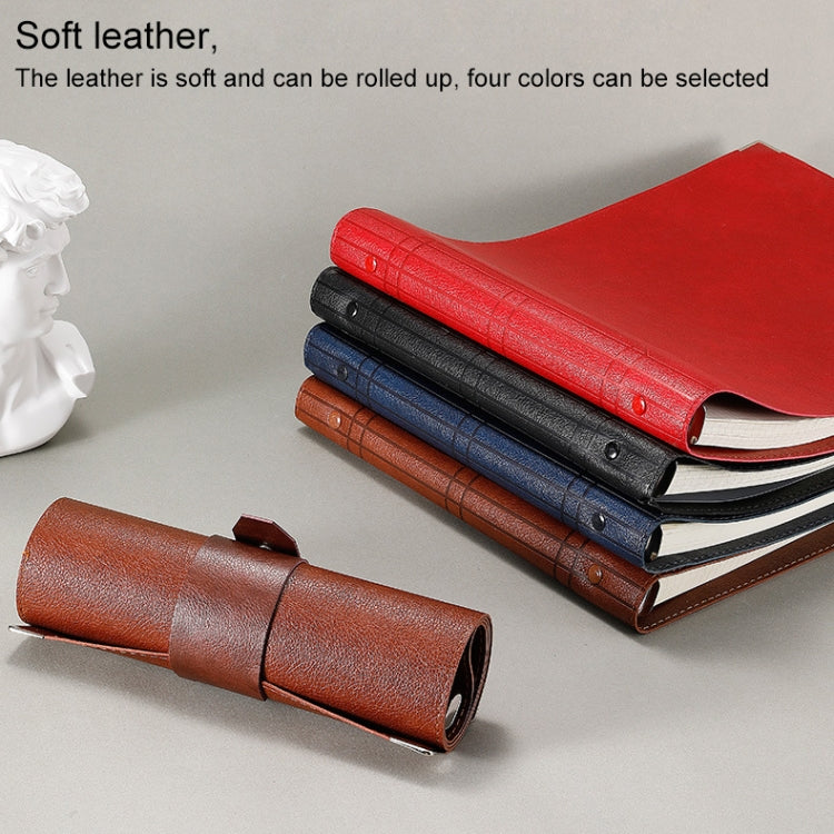 B5 Faux Leather Loose-leaf Grid Notebook, Checkered Core, Blank Inner Core, Cornell Horizontal Wire Inner Core, Cornell Checkered Core