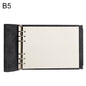 B5 Faux Leather Loose-leaf Grid Notebook, Checkered Core, Blank Inner Core, Cornell Horizontal Wire Inner Core, Cornell Checkered Core