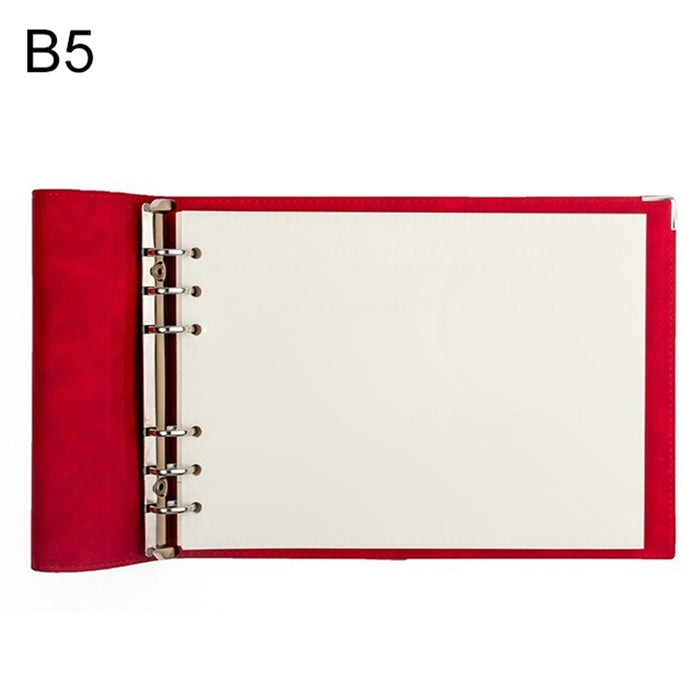 B5 Faux Leather Loose-leaf Grid Notebook