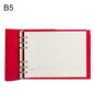 B5 Faux Leather Loose-leaf Grid Notebook, Checkered Core, Blank Inner Core, Cornell Horizontal Wire Inner Core, Cornell Checkered Core