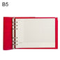 B5 Faux Leather Loose-leaf Grid Notebook, Checkered Core, Blank Inner Core, Cornell Horizontal Wire Inner Core, Cornell Checkered Core
