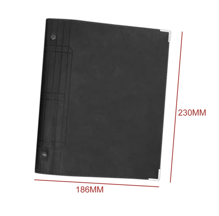 A5 Faux Leather Loose-leaf Grid Notebook