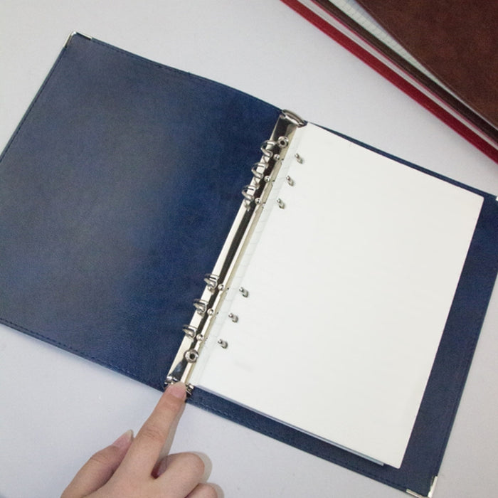 A5 Faux Leather Loose-leaf Grid Notebook