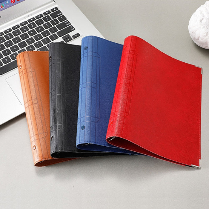 A5 Faux Leather Loose-leaf Grid Notebook