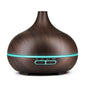 400ml Wood Texture Fragrance Machine Pointed Mouth Humidifier with Colorful LED Light, without Remote Control, with Remote Control