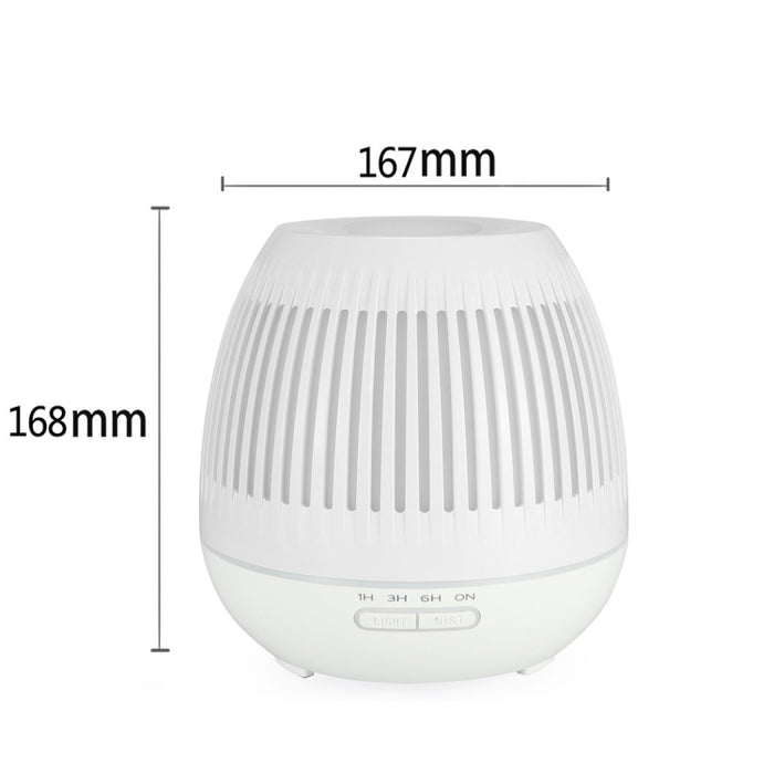 400ml Hollow-out LED Humidifier Wood Grain Air Purifier Aromatherapy Machine with Colorful LED Light