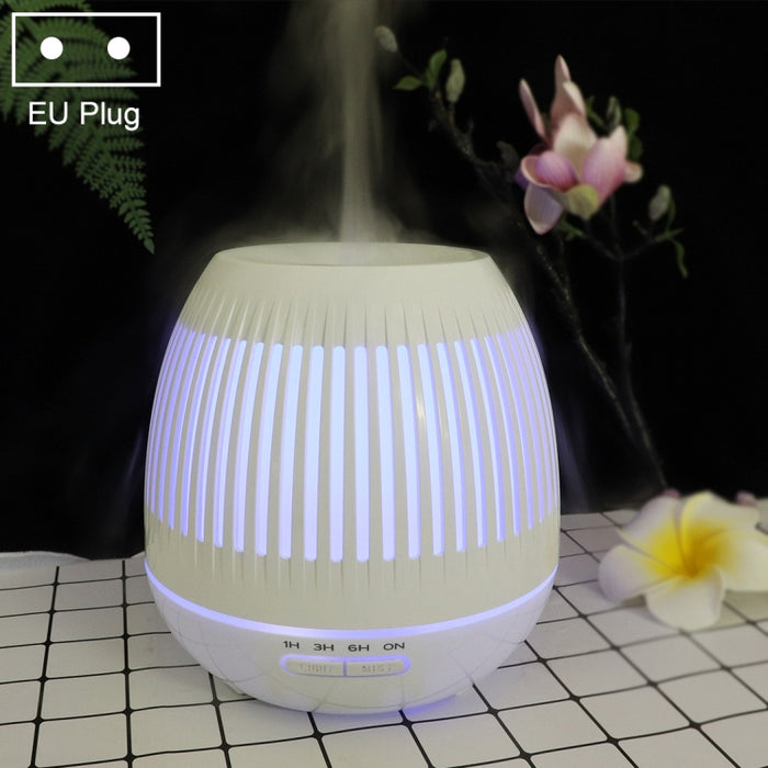 400ml Hollow-out LED Humidifier Wood Grain Air Purifier Aromatherapy Machine with Colorful LED Light