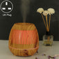 400ml Hollow-out LED Humidifier Wood Grain Air Purifier Aromatherapy Machine with Colorful LED Light, EU Plug, UK Plug, US Plug