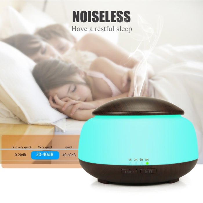 Wood Grain Humidifier Air Purifier Ultrasonic Atomization Household Aromatherapy Machine with Colorful LED Light