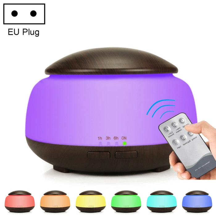 Wood Grain Humidifier Air Purifier Ultrasonic Atomization Household Aromatherapy Machine with Colorful LED Light