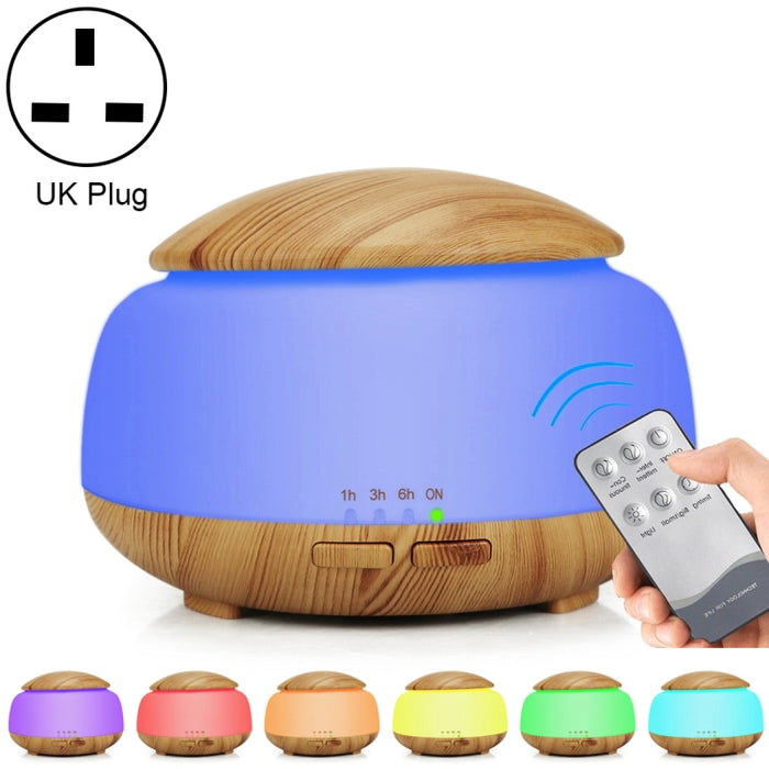 Wood Grain Humidifier Air Purifier Ultrasonic Atomization Household Aromatherapy Machine with Colorful LED Light