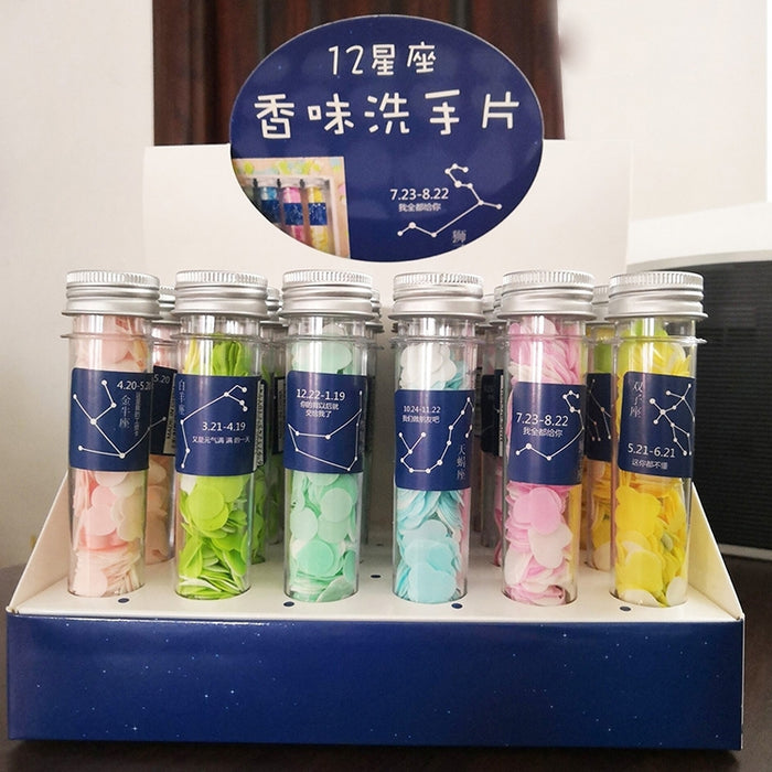 10pcs Disposable Portable Travel Tube Shape Boxed Confetti Soap Mini Soap Plate