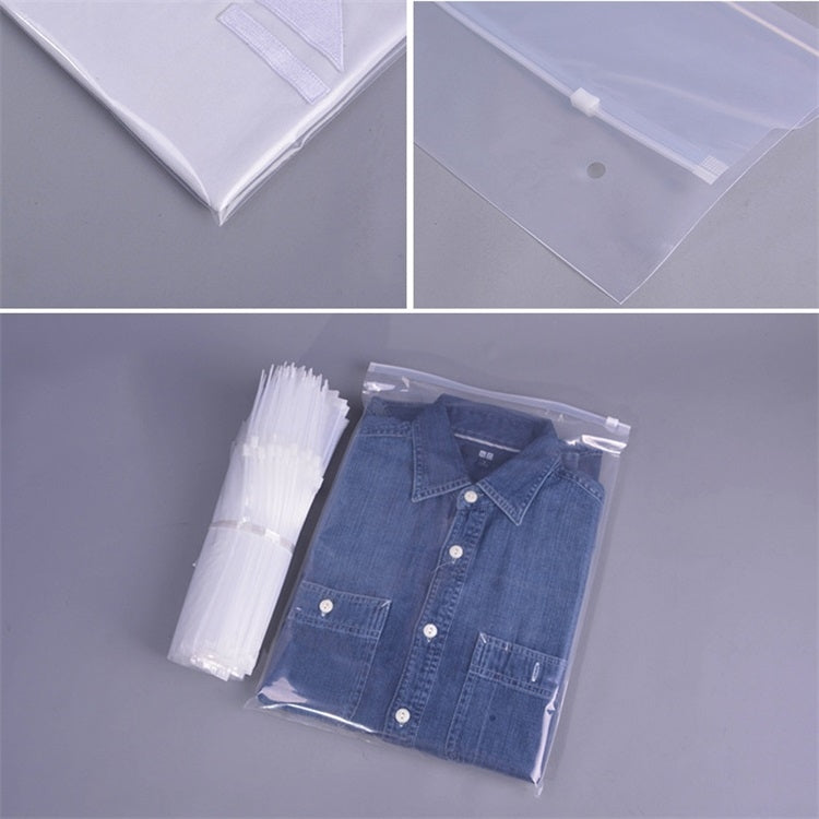 100 PCS Lot Storage Bag PE Zipper Lock Portable Travel Pouch Home Storage Organizati Pocket Clothes Storage, 27 x 35cm