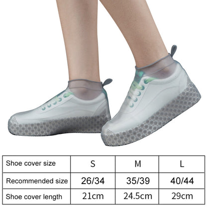 Silicone Non-slip Thickened Wear-resistant Waterproof Shoe Boots Cover, S, L