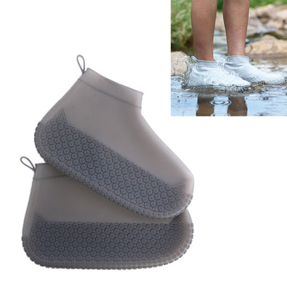 Silicone Non-slip Thickened Wear-resistant Waterproof Shoe Boots Cover, S, L