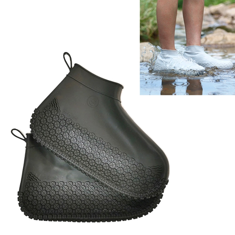 Silicone Non-slip Thickened Wear-resistant Waterproof Shoe Boots Cover, S, L
