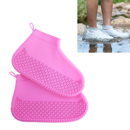 Silicone Non-slip Thickened Wear-resistant Waterproof Shoe Boots Cover, S, L