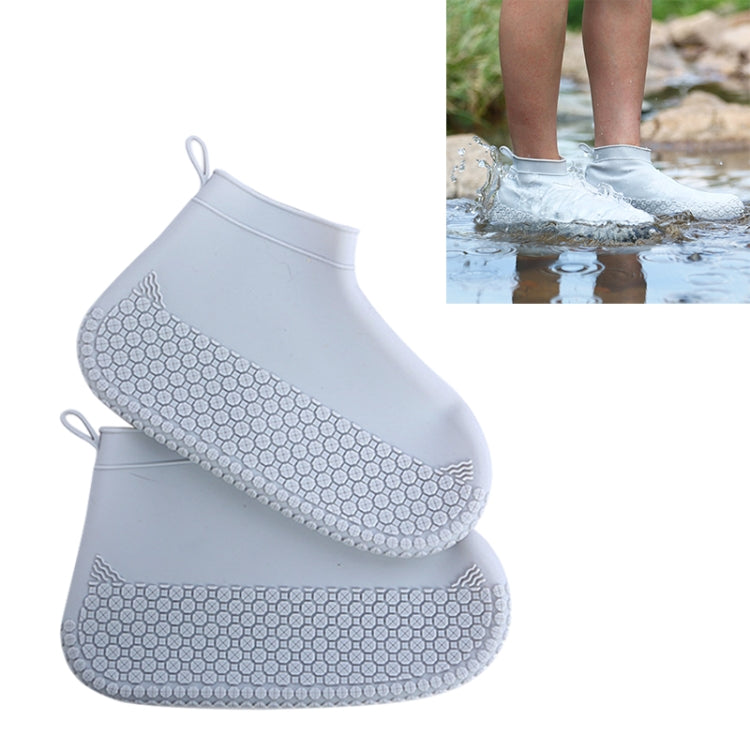 Silicone Non-slip Thickened Wear-resistant Waterproof Shoe Boots Cover, S, L