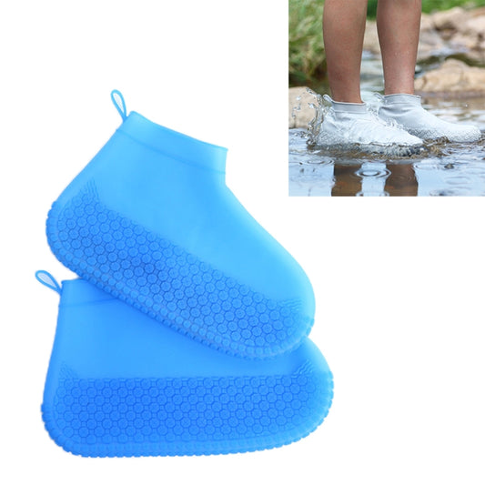 Silicone Non-slip Thickened Wear-resistant Waterproof Shoe Boots Cover, M