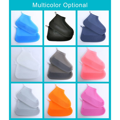 Silicone Non-slip Thickened Wear-resistant Waterproof Shoe Boots Cover, M