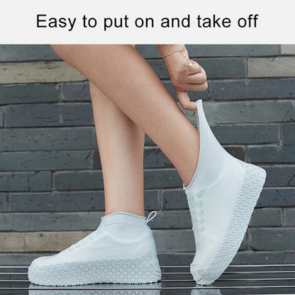 Silicone Non-slip Thickened Wear-resistant Waterproof Shoe Boots Cover, M