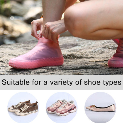 Silicone Non-slip Thickened Wear-resistant Waterproof Shoe Boots Cover, M