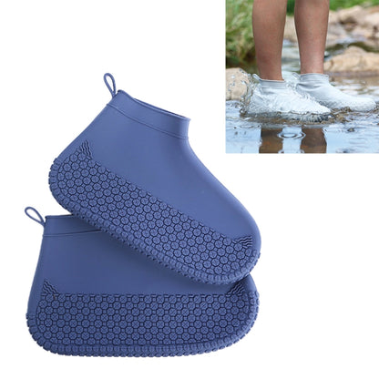 Silicone Non-slip Thickened Wear-resistant Waterproof Shoe Boots Cover, M