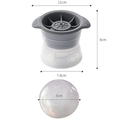 Home Spherical Ice Lattice Whisky Wine Ice Cube Maker Silicone Trays Mold with Cover