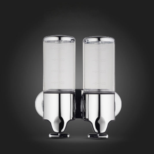 Dual Hotel Shower Manual Dispenser Wall Mounted Washing Liquid Shampoo Soap Bottle, Capacity: 1000ml, 1000ml/Transparent, 1000ml/White, 1000ml/Dark Red, 1000ml/Silver, 1000ml/Black, 1000ml/Gold