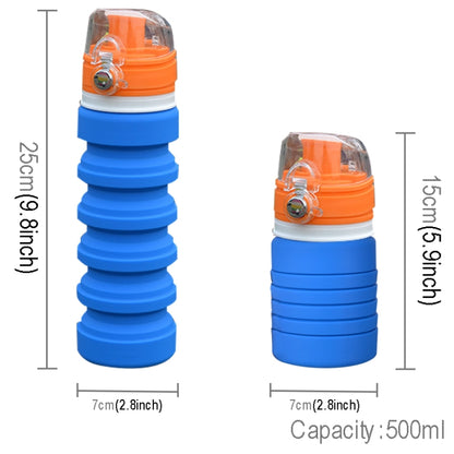 500mL Outdoor Travel Silicone Foldable Kettle Telescopic Cup Sports Drinking Bottle