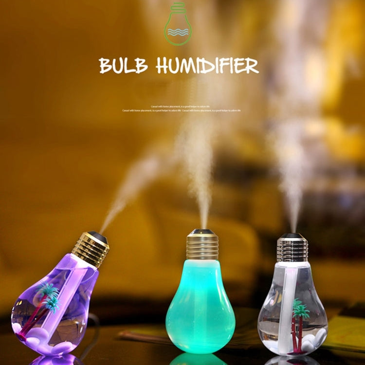 400ML Colorful Light Portable Bulb Shape Aromatherapy Air Purifier Humidifier for Home / Office / Car