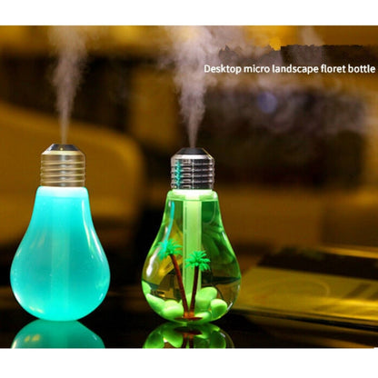 400ML Colorful Light Portable Bulb Shape Aromatherapy Air Purifier Humidifier for Home / Office / Car