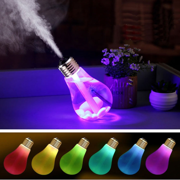 400ML Colorful Light Portable Bulb Shape Aromatherapy Air Purifier Humidifier for Home / Office / Car