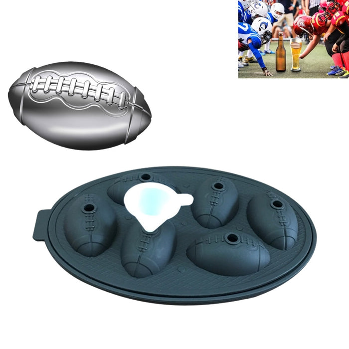 Rugby Shape 3D Ice Cube Mold Maker Bar Party Silicone Trays Chocolate Mold Kitchen Tool